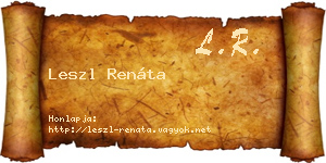 Leszl Renáta névjegykártya